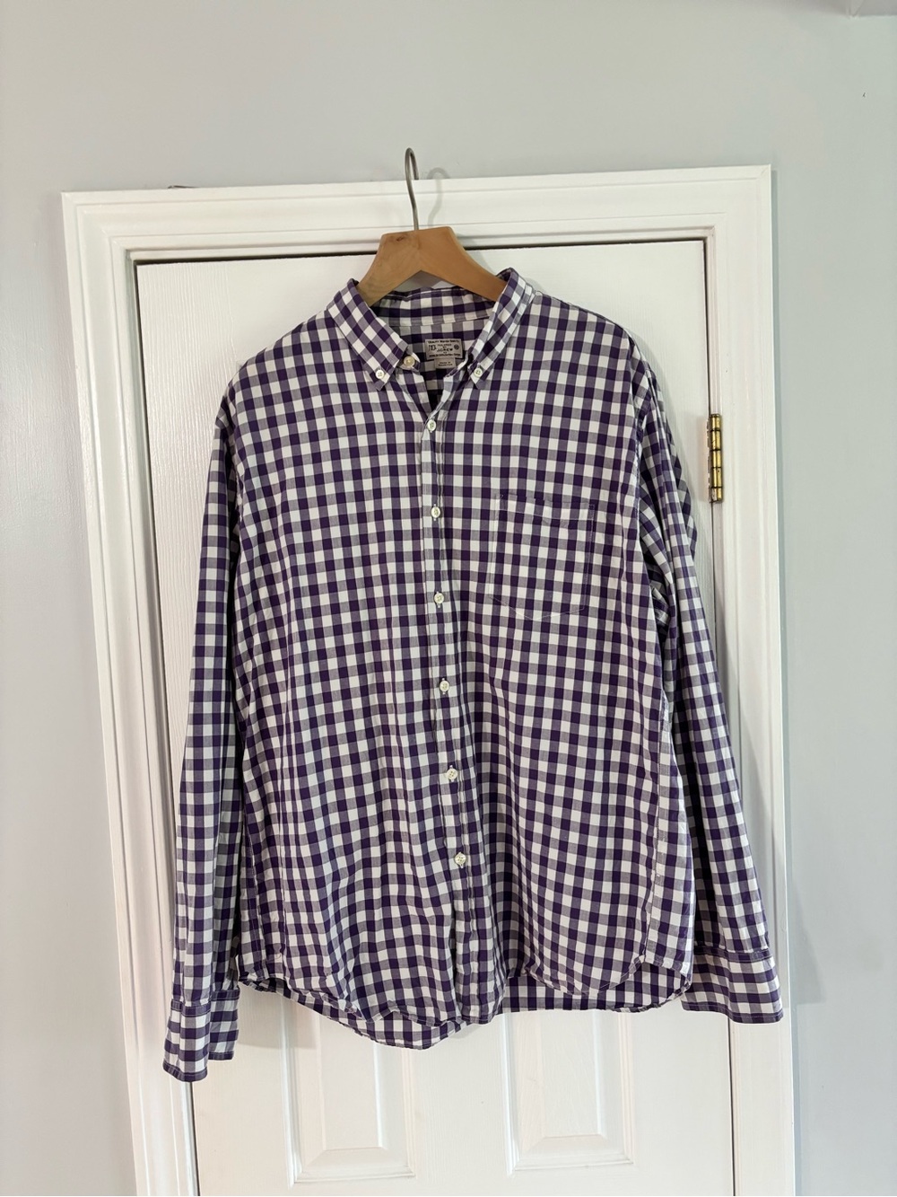 J. Crew Purple and White Button-Down Shirt
